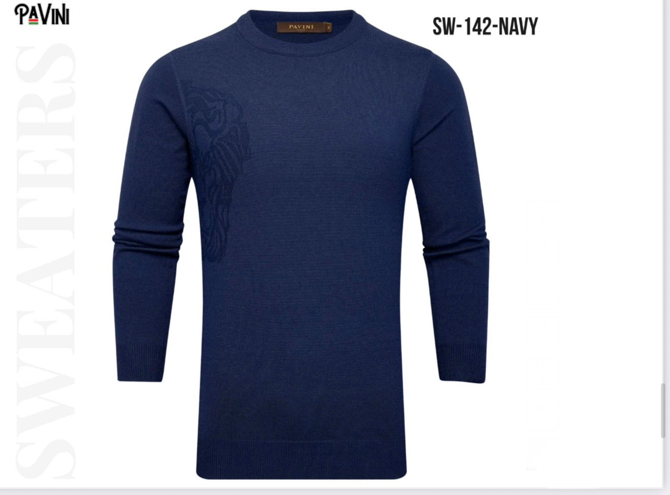 #142 NAVY SWEATER PAVINI image 0